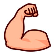 Émoji 💪🏼 Biceps Contracté : Peau Moyennement Claire sur emojidex 1.0.14.