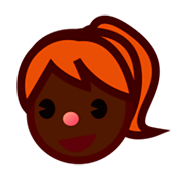 👧🏿 Emoji Mädchen: dunkle Hautfarbe emojidex 1.0.14.