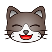😸 Emoji Rosto De Gato Sorrindo Com Olhos Sorridentes na emojidex 1.0.14.