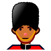Émoji 💂🏾 Garde : Peau Mate sur emojidex 1.0.14.