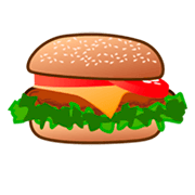 Émoji 🍔 Hamburger sur emojidex 1.0.14.