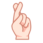 🤞🏻 Emoji Hand mit gekreuzten Fingern: helle Hautfarbe emojidex 1.0.14.