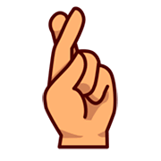 🤞🏽 Emoji Dedos Cruzados: Tono De Piel Medio en emojidex 1.0.14.