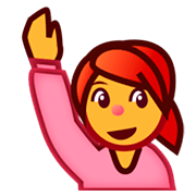 🙋 Emoji Pessoa Levantando A Mão na emojidex 1.0.14.