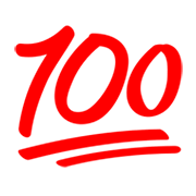 Émoji 💯 Cent Points sur emojidex 1.0.14.