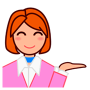 💁🏼 Emoji Persona De Mostrador De Información: Tono De Piel Claro Medio en emojidex 1.0.14.