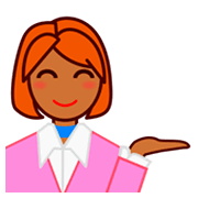 💁🏾 Emoji Persona De Mostrador De Información: Tono De Piel Oscuro Medio en emojidex 1.0.14.