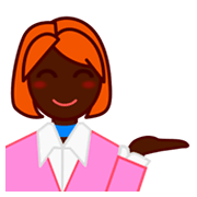 💁🏿 Emoji Infoschalter-Mitarbeiter(in): dunkle Hautfarbe emojidex 1.0.14.