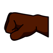 🤛🏿 Emoji Punho Esquerdo: Pele Escura na emojidex 1.0.14.