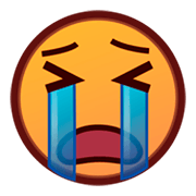 Émoji 😭 Visage Qui Pleure à Chaudes Larmes sur emojidex 1.0.14.