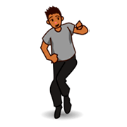 🕺🏾 Emoji Hombre Bailando: Tono De Piel Oscuro Medio en emojidex 1.0.14.