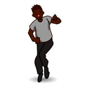 🕺🏿 Emoji tanzender Mann: dunkle Hautfarbe emojidex 1.0.14.