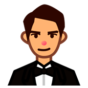 Émoji 🤵🏽 Personne En Smoking : Peau Légèrement Mate sur emojidex 1.0.14.