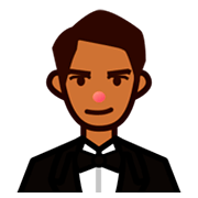 🤵🏾 Emoji Pessoa De Smoking: Pele Morena Escura na emojidex 1.0.14.
