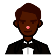 🤵🏿 Emoji Person im Smoking: dunkle Hautfarbe emojidex 1.0.14.