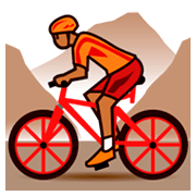 🚵🏾 Emoji Persona En Bicicleta De Montaña: Tono De Piel Oscuro Medio en emojidex 1.0.14.