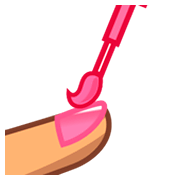 Emoji 💅🏽 Smalto Per Unghie: Carnagione Olivastra su emojidex 1.0.14.
