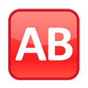 🆎 Emoji Großbuchstaben AB in rotem Quadrat emojidex 1.0.14.