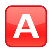 Emoji 🅰️ Gruppo Sanguigno A su emojidex 1.0.14.