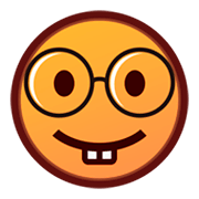 Emoji 🤓 Faccina Nerd su emojidex 1.0.14.