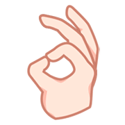 Emoji 👌🏻 Mano Che Fa OK: Carnagione Chiara su emojidex 1.0.14.