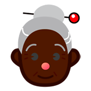 👵🏿 Emoji Anciana: Tono De Piel Oscuro en emojidex 1.0.14.