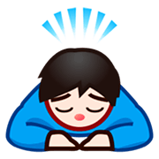 🙇🏻 Emoji Persona Haciendo Una Reverencia: Tono De Piel Claro en emojidex 1.0.14.