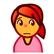 🙍 Emoji Persona Frunciendo El Ceño en emojidex 1.0.14.