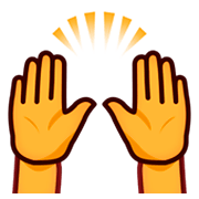 Emoji 🙌 Mani Alzate su emojidex 1.0.14.