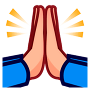 🙏🏼 Emoji Manos En Oración: Tono De Piel Claro Medio en emojidex 1.0.14.