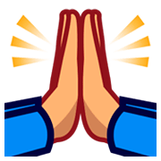 Émoji 🙏🏽 Mains En Prière : Peau Légèrement Mate sur emojidex 1.0.14.