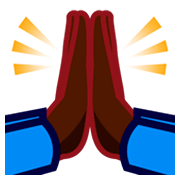 🙏🏿 Emoji Manos En Oración: Tono De Piel Oscuro en emojidex 1.0.14.