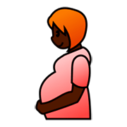 🤰🏿 Emoji schwangere Frau: dunkle Hautfarbe emojidex 1.0.14.