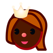 Émoji 👸🏿 Princesse : Peau Foncée sur emojidex 1.0.14.