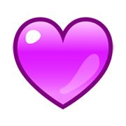 Emoji 💜 Cuore Viola su emojidex 1.0.14.