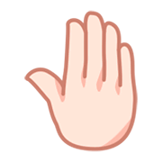 🤚🏻 Emoji erhobene Hand von hinten: helle Hautfarbe emojidex 1.0.14.