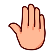 Emoji 🤚🏼 Dorso Mano Alzata: Carnagione Abbastanza Chiara su emojidex 1.0.14.