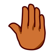 Emoji 🤚🏾 Dorso Mano Alzata: Carnagione Abbastanza Scura su emojidex 1.0.14.