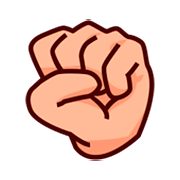 Emoji ✊🏼 Pugno: Carnagione Abbastanza Chiara su emojidex 1.0.14.