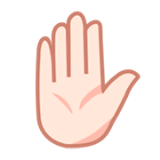 ✋🏻 Emoji Mão Levantada: Pele Clara na emojidex 1.0.14.