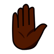 ✋🏿 Emoji erhobene Hand: dunkle Hautfarbe emojidex 1.0.14.