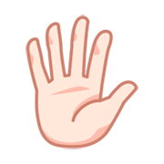 Emoji 🖐🏻 Mano Aperta: Carnagione Chiara su emojidex 1.0.14.