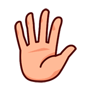 🖐🏼 Emoji Hand mit gespreizten Fingern: mittelhelle Hautfarbe emojidex 1.0.14.