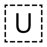 Emoji 🇺 Lettera simbolo indicatore regionale U su emojidex 1.0.14.