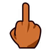 🖕🏾 Emoji Mittelfinger: mitteldunkle Hautfarbe emojidex 1.0.14.