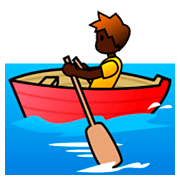 🚣🏿 Emoji Persona Remando En Un Bote: Tono De Piel Oscuro en emojidex 1.0.14.