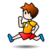 🏃🏻 Emoji Pessoa Correndo: Pele Clara na emojidex 1.0.14.