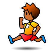 🏃🏾 Emoji Persona Corriendo: Tono De Piel Oscuro Medio en emojidex 1.0.14.