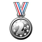 Émoji 🥈 Médaille D’argent sur emojidex 1.0.14.