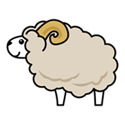 Émoji 🐑 Mouton sur emojidex 1.0.14.